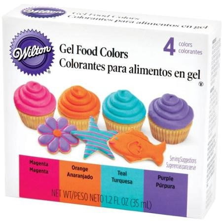 (2 Pack) Wilton Neon Gel Food Colors Set, 4ct