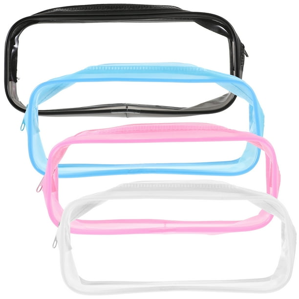 BRIGHTFUFU Estuche para lápices de 4 Uds., estuche para bolígrafos antiarañazos, bolsa de almacenamiento para bolígrafos, organizador grande para lápices, bolsa para brochas de maquillaje