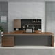 thumbnail image 4 of Luxury Office Table Desks Designer Ceo Executive Desk Manager L Shaped MDF Table New Modern Office Furniture Office Table My Lux Decor Round, 4 of 20