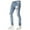 Light Blue, variant on Viikei 2025 Summer Casual Pants for Men,Mens Pants Elastic Waist Men Slim Biker Zipper Jeans Skinny Frayed Pants Distressed Rip Trousers