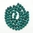 thumbnail image 2 of Baking Painted Crackle Glass Bead Strands Round Teal 8mm Hole: 1.3~1.6mm about 100pcs/strand 31.4 inch, 2 of 3