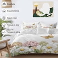 thumbnail image 3 of Cal King 4 Piece Bedding Set Garden Butterfly Colorful Hydrangea Soft Breathable Duvet Cover and Pillowcase,Spring Watercolor Floral Duvet Cover Set Bed Sheets for Bedroom Dormitory Guest Room, 3 of 9