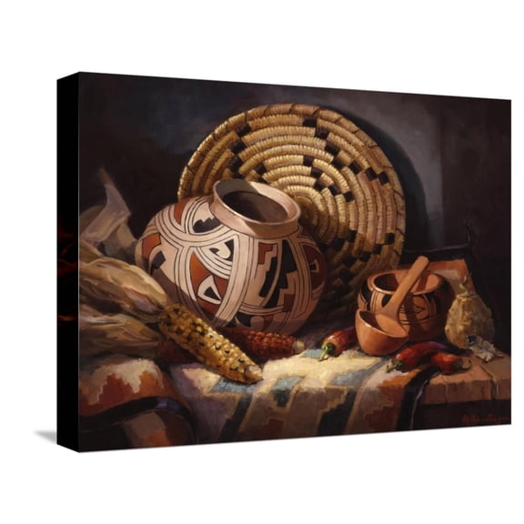 Art.com Casa Grande Pot Stretched Canvas Print Wall Art by Maxine Johnston, 16" x 12"