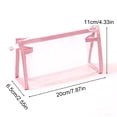 thumbnail image 3 of Transparent Pencil Case - Large Capacity Waterproof Stationery Bag, Zipper Pouch for organization, Pink, JKODE, 3 of 8