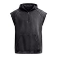 thumbnail image 3 of Yaoyar Tank Top for Men Workout Gym Sleeveless Hoodies Relaxed Fit Vintage Distressed Washed Shirts 1/4 Zip Pullover Top, 3 of 4