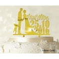 thumbnail image 1 of Personalized Mr And Mrs Wedding Cake Topper Dog Silhouette Custom Cake Topper Color Option Available 6-7 Inches Wide, 1 of 1