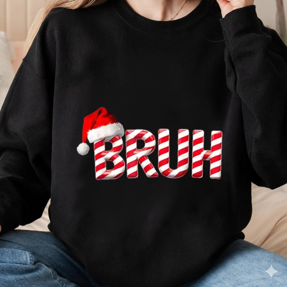 Candy Cane Teen Boys Funny Holiday Humor Christmas Celebration Sweatshirt, up to size 5XL
