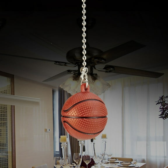 WHAMVOX Creative Lighting Chain Basketball Shape Hanging with Silver Chain Ceiling Light Ornament Decoration