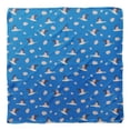 thumbnail image 4 of Bimba Blue Ranunculus & Stork Bird Pure Silk Printed Scarf Dupatta Head Neck Wrap Bandanas For Women 40 x 80 Inches, 4 of 6