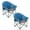 Blue 2pack, variant on ARROWHEAD OUTDOOR Oversized Heavy-Duty Club Folding Camping Chair w/External Pocket, Cup Holder, Portable, Padded, Moon, Round, Saucer, Supports 330lbs, Carrying Bag, USA-Based Support
