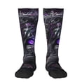 thumbnail image 1 of Fotbe Purple-Eyed Floral Leopard Calcetas Divertidas Estampadas para Hombre y Mujer, Calcetas de Algodón hasta la Rodilla para Caminar, Correr, Enfermería y Embarazo, 1 of 6