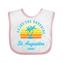 Inktastic Summer Enjoy the Sunshine St. Augustine Florida in Blue Boys or Girls Baby Bib