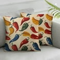 thumbnail image 3 of Chili Pepper Throw Pillow Cover for Man Woman,Mexican Food Vegetables Pillow Cover Retro Colourful Pepper Cushion Cover,Chili Oil Painting Decorative Pillow Cover, 3 of 7