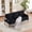 Black, variant on Oversized Pink Corduroy Loveseat Sofa, Modern Plush Double-Seater Couch with Metal Legs & Dual Side Pockets, Cozy Living Room, Bedroom, Dorm, Apartment Seating, Ergonomic Comfort