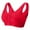 Red, variant on Fiaer Post Surgery Bra Front Closure Mastectomy Bras Comfortable No Underwire Wide Shoulder Straps Red 48