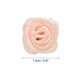 thumbnail image 2 of Uxcell 100 Pcs 0.6 inch Mini Ribbon Roses for DIY Crafts Sewing Artificial Fabric Flowers Champagne, 2 of 5