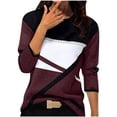 thumbnail image 2 of Ayfxijin Long Sleeve Shirts for Women,Women's Tops Geometry Printed T-shirt Long Sleeve Blouse Round Neck Casual, 2 of 3