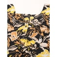 thumbnail image 6 of DressBerry Women’s Printed Cotton Flex Square Neck Top Front Buttoned Short Puffed Sleeves Waist Length Party Wear Light Weighted Casual Summer Top, 6 of 7