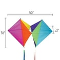 thumbnail image 5 of In the Breeze 3370 — Pacific Dancing Diamonds Kite — Large, Colorblock Single-Line Kite with Long Streaming Tails; Kite Line Included, 5 of 5