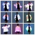 thumbnail image 4 of Chaqueta de piel sintética SHINYOU con iluminación LED para Halloween y Navidad, 4XL, 4 of 8