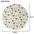 thumbnail image 6 of Beige Chicken Sketch Pattern Round Tablecloth 60"x60",Wrinkle Wipeable Table Cloth for Kitchen Dining Room Picnic Patio Party, 6 of 6