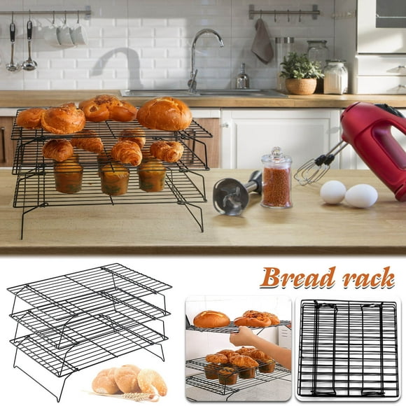 Awdenio Cooling Rack Three-layered Folding Cooling Rack Drying Cake Rack Drying Net Cake