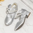 thumbnail image 6 of XinghaiYIDE Girls Elegant Low-Heel Dress Shoes, Bowknot 2026 Pumps for Toddler/Little Kid/Big Kids, Formal Party/Wedding/Performance Princess Heels, Non- Comfortable Footwear for Ages 5-12 Silver, 6 of 6