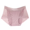 thumbnail image 3 of Gibobby Ropa Interior con Entrenamiento Ropa interior de mujer Encaje Cintura media Bragas sin costuras Calzoncillos de algodón de encaje cómodos de seda(Anaranjado， XL), 3 of 4