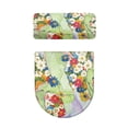 thumbnail image 5 of COEQINE Toilet Lid Cover and Toilet Tank Cover, Machine Washable Polyester Fabric Easy to Clean Toilet Lid Dust Cover 2 Piece Set, Daisy Floral Green Marble, 5 of 7