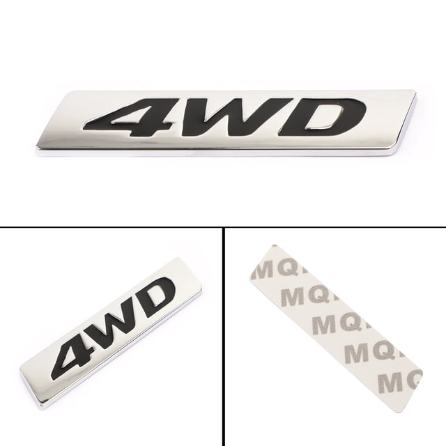 Metal Glossy 4WD Car Fender Trunk Tailgate Badge Decals Sticker 4WD 4X4 SUV