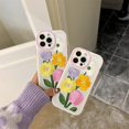thumbnail image 4 of Pour iPhone 14 Pro Étui de Protection en Silicone avec Bouquet de Broderie, 4 of 5