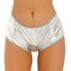 thumbnail image 3 of Ropa interior Sexy para mujer, bragas exóticas, Boxer sin entrepierna, pantalones cortos, disfraz, pantalones cortos con botín brillante metálico, calzoncillos abiertos a tope de tiro bajo, 3 of 5