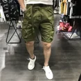 thumbnail image 5 of Pantalones cortos para hombre, cintura elástica con bolsillos, pantalones cortos cargo verdes para hombre, Y2k, ropa elegante y cómoda, nueva en Harajuku suelta, 5 of 5