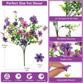 thumbnail image 2 of Artificial Flowers For Outdoors Bundles Multicolor Flower Spring Summer Decoration Artificial Plants Outdoor Flowers No Fade For Home Planter Porch Patio Yard Decor(Light Dark Purple), 2 of 8