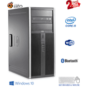 HP Desktop Computer MT PC Core i5 CPU 8GB Ram, 2TB HDD, Keyboard & Mouse, WiFi, Bluetooth, DVD, Win10 Pro (Renewed)