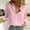 Pink, variant on Turilly Fashion Women's Loose Linen Button Solid Lapel Long Sleeves T-shirt Blouse Tops