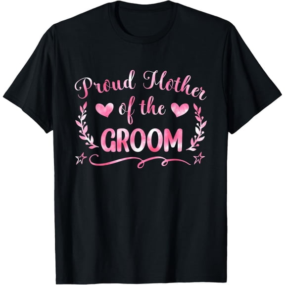 Mother Of The Groom Mother Of The Bride Bachelor Party T-ShirtMen and women, Black T-shirt, size: Extra large