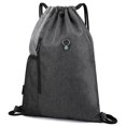 thumbnail image 1 of Gym Bag Drawstring Backpack with Headphone Jack Waterproof Drawstring Bucket Bag Lightweight Bag for Adults Teens, 1 of 8