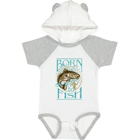 

Inktastic Born to Fish Gift Baby Boy or Baby Girl Bodysuit