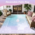 thumbnail image 2 of 9'x12' Outdoor Rugs, Yamaziot Colorful Patio Rug Large Reversible RV Mat, Waterproof Camping Rug Plastic Straw Outdoor Rug for Patio, Porch, Balcony, Beach, Deck, Backyard, Garden, 2 of 10