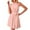Pink, variant on Sngxgn Summer Dresses for Women V Neck Cap Sleeve Ruffle Hem Smock Short Dress(Black,XXL)