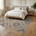 thumbnail image 3 of ODIKA 6'x9' Beige Gray Southwestern Diamond Medallion Washable Area Rug Geometric Aztec Inspired Motifs with Traditional Non-Slip, Chair-Friendly, for Dining Room, Under Table, Office Décor, 3 of 7