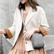 thumbnail image 5 of Bolsa de cuerpo de mujer de nailon, monedero de hombro de 3 capas con cremallera, bolso de mano mini gris, 5 of 6