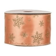 thumbnail image 3 of Northlight Gold Snowflakes Christmas Wired Craft Ribbon 2.5" x 10 Yards, 3 of 6