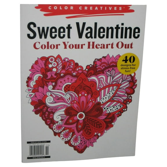 Color Creatives Sweet Valentine (2025) Adult Coloring Magazine Paperback Book