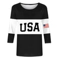 thumbnail image 3 of 250 Anniversary USA Shirt for Women 250Th Anniversary USA Shirt Womens 3/4 Patriotic Flag Print Tops American Indendence Day 1776-2026 T-shirt, 3 of 5