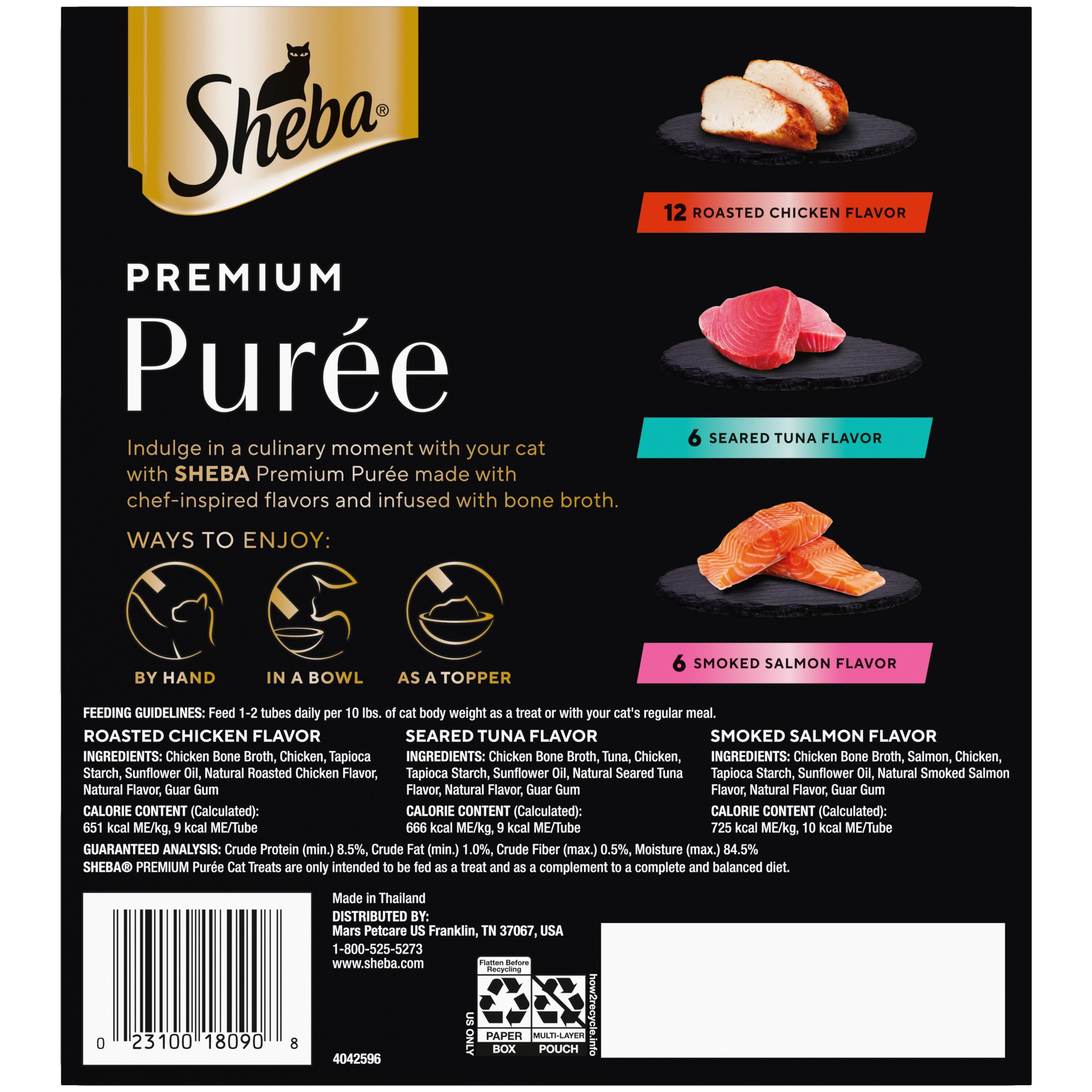 Sheba Premium Purees - 24ct MVMP (Chicken, Salmon, Tuna)