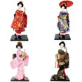 thumbnail image 4 of Figura humana de 12 pulgadas, figura de geisha, muñeca de kimono de seda, adornos de estilo de boda para restaurante, regalos decorativos de escritorio, 4 of 6