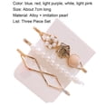 thumbnail image 5 of SPRING PARK 3Pcs/Set Women Faux Pearl Beads Fashion Gold Alloy Hair Clips Hair Pin Barrettes, 5 of 6