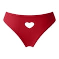thumbnail image 4 of Rotm Full Coverage Swim Bottoms Women Standard Strappy Bikini Bottoms Full Coverage Bathing Suit Cutout Swim Low Rise Swimsuit Bottom Red,XL, 4 of 7